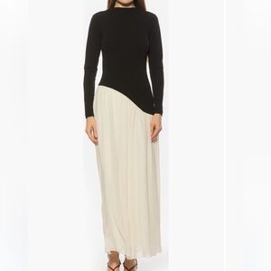 Alexia Admor Asymmetrical Black and Cream Gown